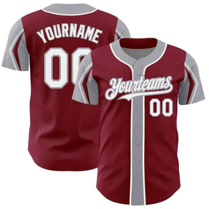 เสื้อเบสบอลแบบกำหนดเอง Yourteams 00 พิมพ์ลายแบบ Sublimated ติดกระดุม แขนสั้น ชุดกีฬาสำหรับผู้ใหญ่แบบ Unisex - Product Image 2