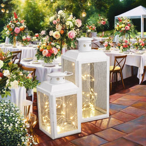 Artículos Antiguos Hechos a Mano, Ecológicos, sin Llama, Duraderos, Resistentes al Agua y al Calor, Blancos, para Eid, Islámicos, Marroquíes, Metálicos, Árabes - Product Image 1