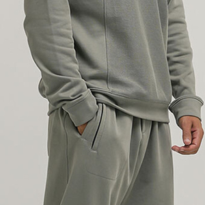 Sweat-shirt thermique à col rond en coton 100% pour homme, doux et molletonné, design personnalisé, vente en gros - Product Image 4