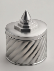 Caja de Almacenamiento de Plata con Patrón Espiral Único para Frutos Secos y Frutas, Organizador de Aperitivos de Lujo, Contenedor de Hojalata para Regalo Festivo, Boda - Product Image 3