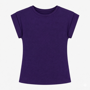 Camiseta de Mujer, Color Negro, Cuello Redondo, Corte Regular, Informal, Tejido Transpirable, para Verano - Product Image 6