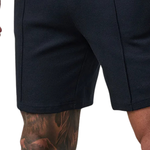 Mens <b>Navy</b> Blue Casual Sports Shorts Athletic Workout Running Lightweight Breathable Summer Activewear Daily 100% Cotton Solid - Product Image 4