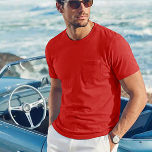 Camisetas de algodón grueso de 180g al por mayor para hombre, con estampado personalizado, estilo urbano, cuello redondo, camisetas para hombre - Product Image 4