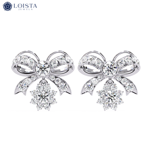 Pendientes de Diamantes Cultivados en Laboratorio de Lujo con Certificado IGI, Pequeños y Elegantes para Mujer - Product Image 1