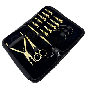 GEMSTONE ENTERPRISES <b>Mini</b> Gold Stainless Steel Durable Reusable Hair Extension Installation <b>Tool</b> <b>Kit</b> 3 Hole Micro Beads Plier - Product Image 1