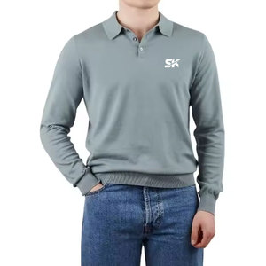Polo de manga larga para hombre, diseño único, talla grande, liso, de alta calidad, al por mayor, más vendido. - Product Image 1