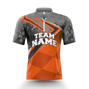 เสื้อผ้ากีฬาสำหรับเล่นโบว์ลิ่งเสื้อกีฬาแบบสั้นระบายอากาศได้ดีพิมพ์โลโก้ได้ตามต้องการกันความชื้นผ้าโพลีเอสเตอร์สำหรับใส่เล่นกีฬา - Product Image 5