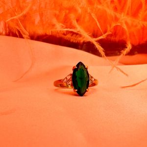 Anillo delicado con esmeralda marquesa, plata de ley 925, chapado en oro de 14 quilates, anillo de piedra de nacimiento de mayo para mujer, elegante regalo. - Product Image 6