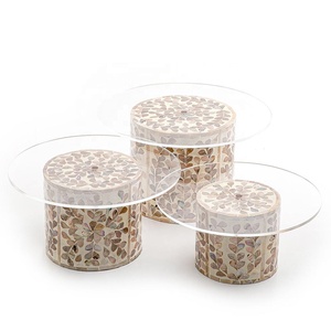 Support à gâteau pliable multifonctionnel en bois écologique fait main avec dessus arrondi – Outil à gâteau - Product Image 4