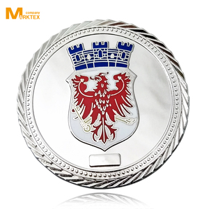 Pièce de monnaie commémorative personnalisée en alliage de zinc, estampée à chaud 2D/3D, avec logo, émail, Marktex - Product Image 2
