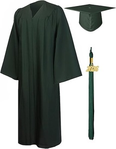Conjunto de toga, birrete y borla de graduación mate 2026 para secundaria y licenciatura, tipo de tela 100% poliéster - Product Image 4