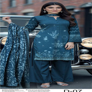 Robe d'été élégante pour femme en coton imprimé / lawn – Collection été 2026 – Tenues imprimées en coton / lawn pour femme - Product Image 1