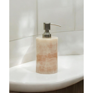 Distributeur de savon en marbre artisanal en pierre naturelle avec pompe dorée pour salle de bain d'hôtel moderne – Fournisseurs d'usine - Product Image 2