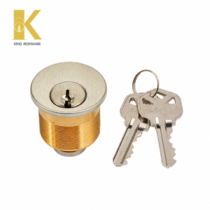 Cilindro de Cerradura de Embutir de 28 mm con Llave KW, Acero Inoxidable Satinado, Estándar Americano, Herrajes de Seguridad para Puertas - Product Image 2