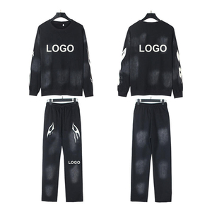 Conjunto de Sudadera con Capucha y Pantalones Deportivos Vintage Lavados, Estilo Urbano Oversize, Efecto Degradado Decolorado, Venta al Por Mayor Personalizada, Nueva Colección 2026 - Product Image 4