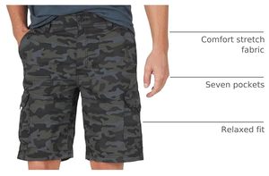Men's Camouflage Cargo Shorts Mid Waist Breathable Cotton Polyester Summer Casual Woven Denim Shorts with Pockets - Product Image 6