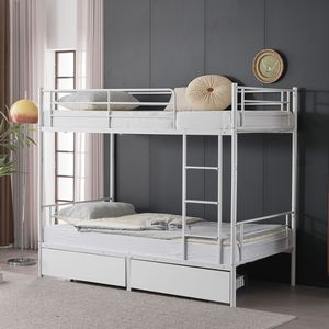 Letto a Castello Convertibile 71558202 con 2 Cassetti Portaoggetti, Letto a Soppalco in Metallo Divisibile in Due Letti Singoli - Product Image 3