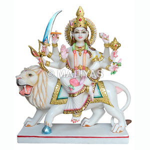 รูปปั้นพระแม่ดูร์กาทำจากหินอ่อน |   ผู้ผลิตพระพุทธรูปหินอ่อนดูร์กามาตี – มาลียาส - Product Image 1