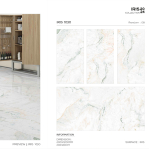 Azulejos de porcelana de aspecto contemporáneo con acabado iris, 60x120cm, 600x1200mm, tamaño 24x48, para espacios de pared y suelo de interiores de lujo. - Product Image 1