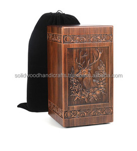 Urne funéraire en bois artisanale pour cendres d'adultes, urnes funéraires de haute qualité pour enterrement. - Product Image 6