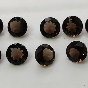 Cuarzo Ahumado Natural de 13 mm, Corte Brillante Redondo, Gema Suelta de la Mejor Calidad para la Fabricación de Joyas - Product Image 3