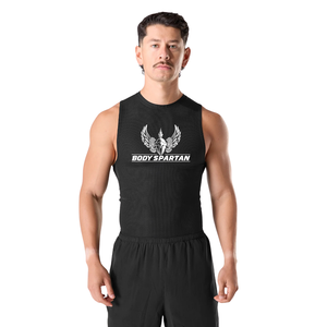 เสื้อกล้ามรัดรูปสีดำสำหรับผู้ชาย แบรนด์ Power Men's น้ำหนักเบา ไร้แขน เหมาะสำหรับออกกำลังกาย ฟิตเนส วิ่ง และเล่นกีฬา - Product Image 1
