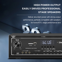 Amplificateur de karaoké Bluetooth 60W*2, système audio professionnel sans fil USB SD HiFi pour la maison, amplificateur KTV