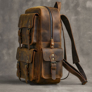 Mochilas Impermeables de la Mejor Calidad en Cuero y Tela 2026, Mochila de Cuero Genuino de Alta Calidad para Uso Unisex - Product Image 5