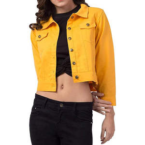 Custom Womens Denim <b>Jacket</b> Pointed Collar <b>Patches</b> for Streetwear Retailers Wholesale Factory Direct Bulk - Product Image 2