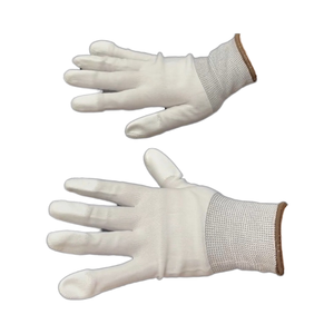 Guantes de seguridad de trabajo antideslizantes de primera calidad con revestimiento de dedos de PU-Guantes de punto Premium - Product Image 3