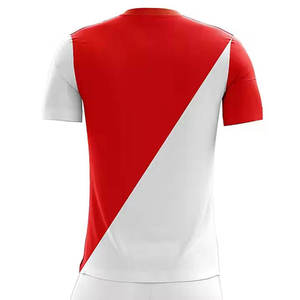 เสื้อเจอร์ซีย์แพเดลแบบยูนิเซ็กซ์ สีแดงขาว ผ้าระบายอากาศ แห้งเร็ว เป็นมิตรกับสิ่งแวดล้อม แขนสั้น โพลีเอสเตอร์ ชุดกีฬา - Product Image 5