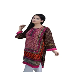 Pakistani ladies clothes for winter lenin long women kurti pakistani style high quality kurti