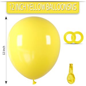 Confezione da 100 Palloncini in Lattice Giallo da 12 Pollici, Rotondi, per Feste di Compleanno e Decorazioni a Tema Girasole per Bambini - Product Image 3