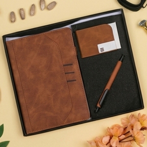 Imported Velvet A5 Premium Multicolor Diary <b>Notebook</b> with Card Holder Office Use 192 Pages Custom Logo Corporate Gift <b>Set</b> - Product Image 1