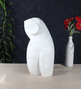 Escultura Figurativa Femenina de Mármol de Exportación India Moderna, Tallada a Mano, Decoración Artística para Mesa, Diseño Extravagante y Abstracto - Product Image 6