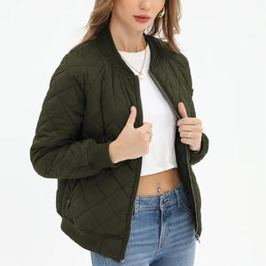 Blouson bomber tendance pour femme, tissu lisse personnalisé, fermeture éclair, vêtement de mode pour impression et marque privée - Product Image 5