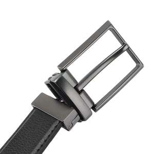 Nuevo cinturón de cuero genuino para hombre, hebilla de aleación con diseño giratorio, cinturón informal de negocios, duradero, ligero, a la moda - Product Image 4