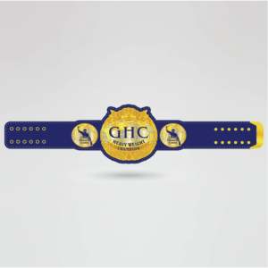 Ceinture de championnat de lutte personnalisée avec logo sur quatre côtés, en laiton et zinc, plaque centrale dorée complexe, sangle bleue, équipement personnalisé - Product Image 2
