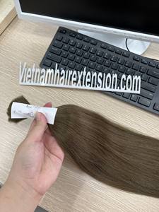 Extensions de cheveux vierges Remy 100% humains, double épaisseur, toutes couleurs, lisses, en vrac, origine Vietnam, qualité russe - Product Image 4