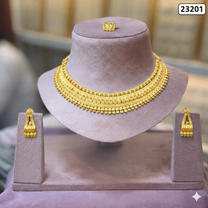 MOLL JEWELLERS Conjunto de Collar y Pendientes Florales de Aleación de Zinc con Baño de Oro de 24K y Circonitas, 0.3m, Regalo de Boda para Mujer, Certificado - Product Image 4