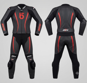 Traje de Carreras Personalizado para Hombre en Cuero Vacuno/Canguro, Mono de Una Pieza con Armadura de Nivel 2 CE, Hecho a Medida, Protección OEM - Product Image 1