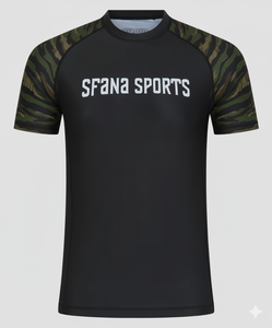 T-shirt de compression unisexe imprimé sur mesure pour entraînement MMA BJJ, protection UPF50, respirant, extensible, vêtement de sport athlétique - Product Image 1