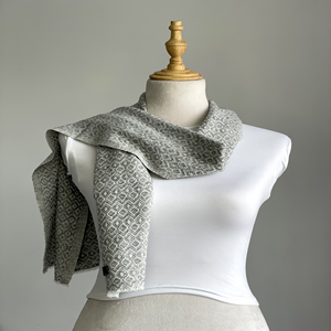 Écharpe durable à motif de vague en jacquard de cachemire à la mode pour dames belle hiver chaud doux à la main vêtements traditionnels - Product Image 2