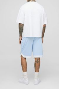 15MOQ Custom <b>Puff</b> Print Vintage Acid Wash Short & T shirts Vintage Streetwear Rhinestone Screen Print and Men Tshirts Shorts - Product Image 4