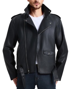Men <b>Leather</b> <b>Jacket</b> with Classic Design and <b>Long</b> Lasting Material Strength - Product Image 4