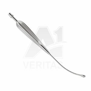 Tubo de succión quirúrgico curvo de acero inoxidable A-1 VERITAS de 9 pulgadas (24 cm) para aspiración de precisión en cirugía otorrinolaringológica, oral y maxilofacial. - Product Image 2