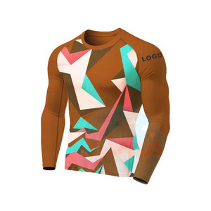 Manufacturer's Wholesale Fully Sublimated <b>Boys</b>' Long Sleeve Rash Guards Polyester/Nylon Lightweight Quick Dry Anti-Bacterial - Product Image 6