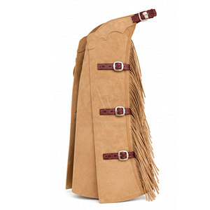 Pantalones de cuero estilo western con flecos y cierre de hebilla para hombre, equipo ecuestre hecho en Pakistán - Product Image 4