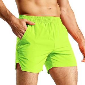 Pantalones Cortos Deportivos para Hombre, con Capa Interior de Soporte y Laterales Divididos, para Correr y Gimnasio - Product Image 1