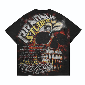 Camiseta gráfica Chucky Horror Skull 2023 World Tour - INNMAG STUDIOS Camiseta negra extragrande para hombre, mujer, unisex - Product Image 6